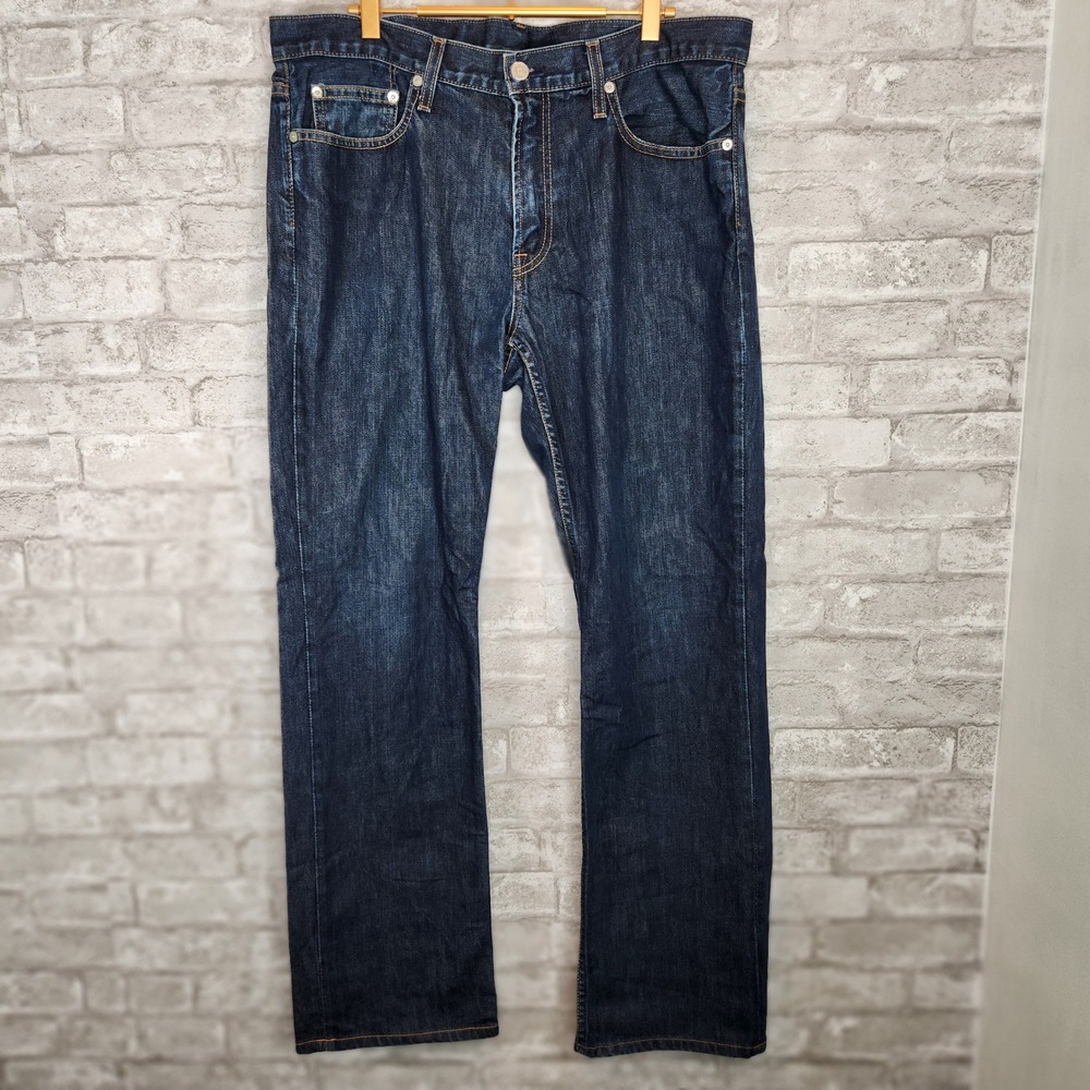 Bonobos Straight Leg Jeans White Oak Cone Denim Dark Wash Heritage Classic 34x32